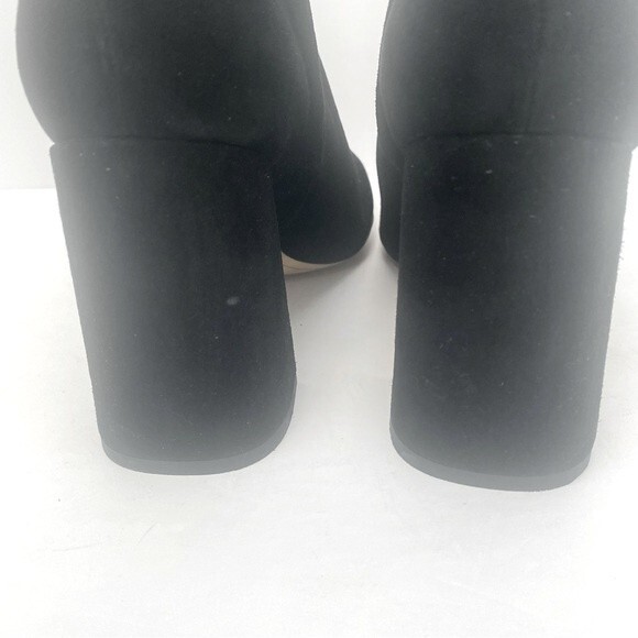 SAM EDELMAN Codie Black Leather Side Zipper Square Toe Heeled Booties Size 10.5 - Picture 11 of 11